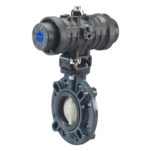 Asahi PVC Pneumatic Actuated Butterfly Valve Air-Spring 1-1/2 to 8 in.