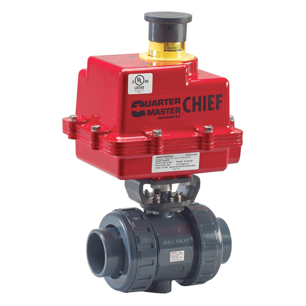Asahi CPVC Series 92 Electric Actuated Ball Valve 1/2 to 4 in.